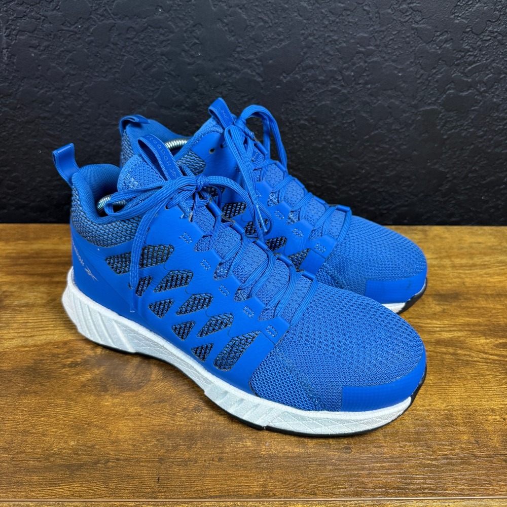 Reebok Work Fusion Flexweave RB5421 Blue Synthetic Safety Toe Shoes Mens 7W